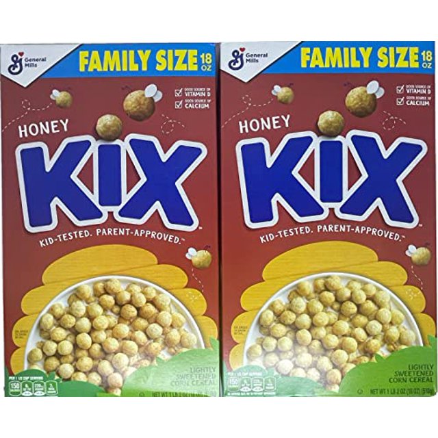 Kix Cereal, Pack Of 2, Bundled With Lang's Recipe Card, Kix, Kix Cereal