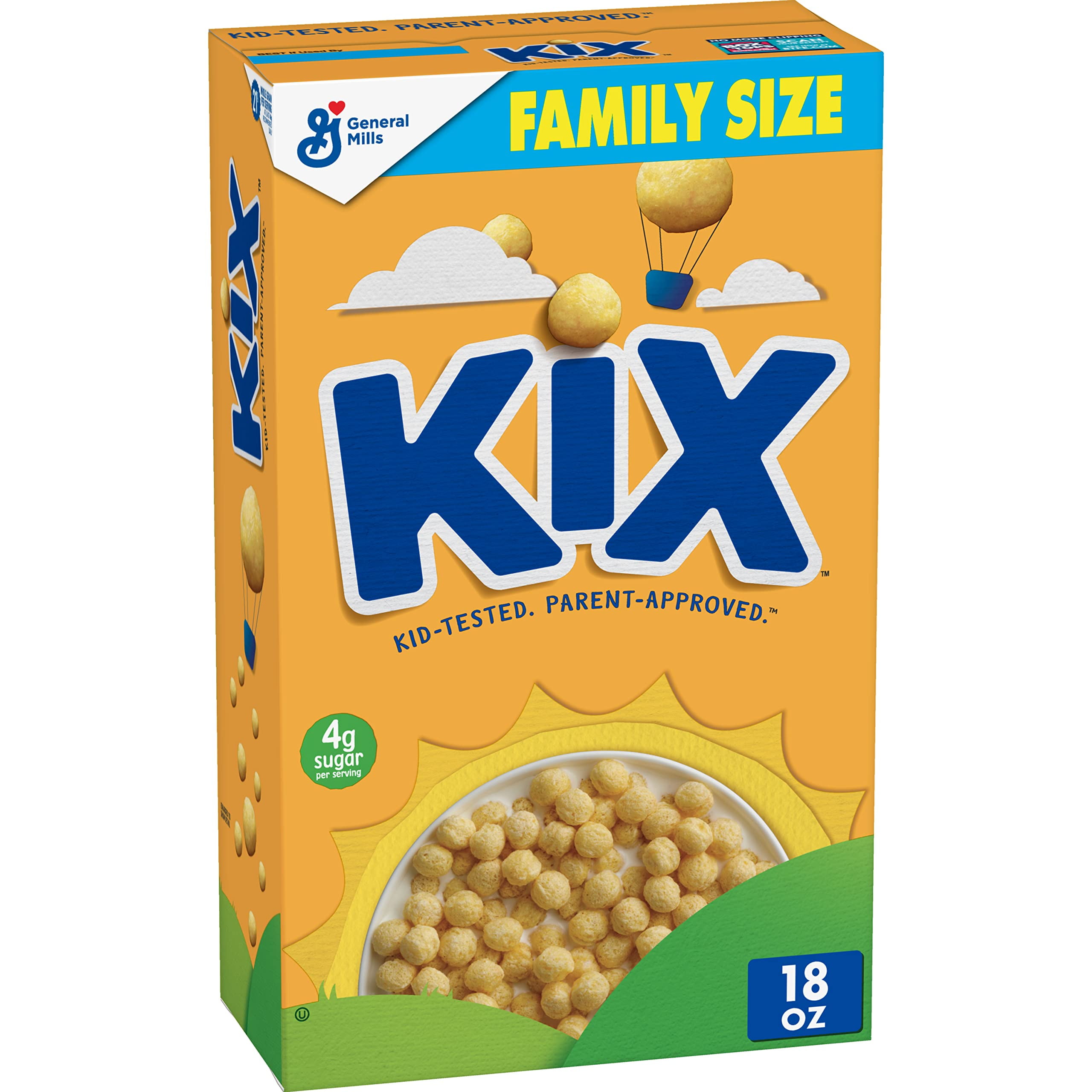 Kix Whole Grain Breakfast Cereal 18 oz (Pack of 3)