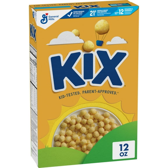 Kix Whole Grain Breakfast Cereal, Crispy Corn Cereal Puffs, 12 oz