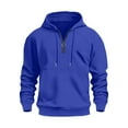 thumbnail image 1 of Kixjoy Big and Tall Hoodies for Men Long Sleeve Soild Royal Blue Hooded Sweatshirts Casual Fashion Winter Pullovers Drawstring Lightweight Mens Pullover Hoodie with Pockets, Royal Blue 2XL, 1 of 4