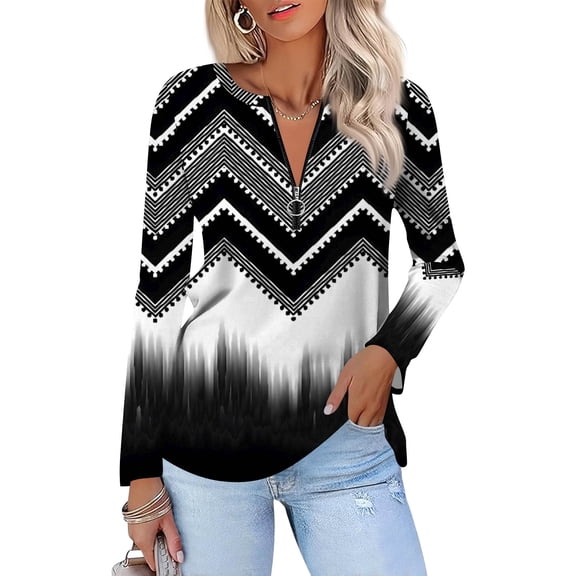 Kixjoy Long Sleeve Shirts for Women 1/4 Zip V Neck Tunic Top Sequin Fashion Winter Shirt Casual Regular Lightweight Womens Blouses, Dark Gray M