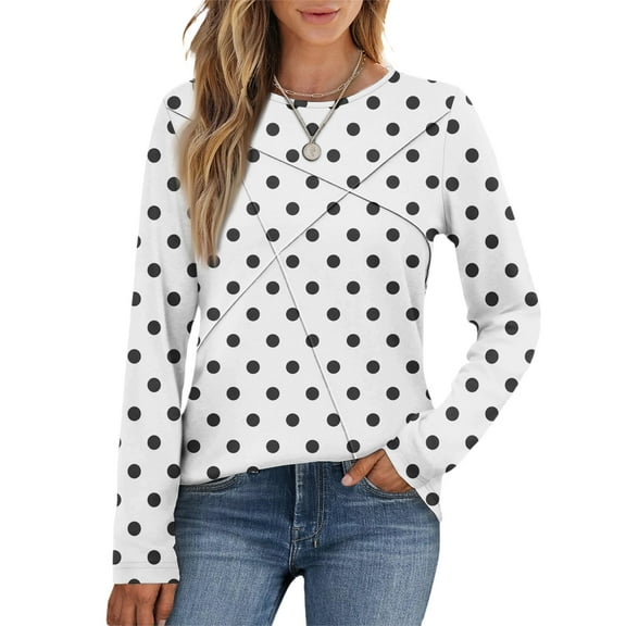 Kixjoy Long Sleeve Tops for Women Dressy Ruched Round Neck Top Baggy Casual Long Sleeve Tshirt Winter Geometric Print Loose Fit Clothes, Khaki S