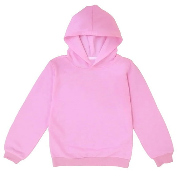 Kixjoy Pullover Hoodies for Boys 7-8Y Long Sleeve Fashion Oversized Hoodies Casual Winter Hooded Sweatshirts for Girls Trendy Lightweight Kids Outfits with Pockets, Pink 7-8Y