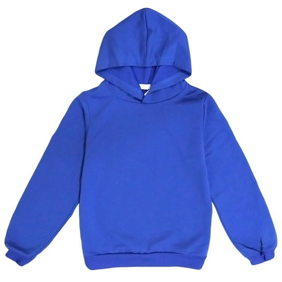 Kixjoy Pullover Hoodies for Boys 7-8Y Long Sleeve Oversized Hooded Sweatshirts for Girls Casual Fall Kids Hoodies Soft Fashion Lightweight Outfits with Pockets, Blue 7-8Y