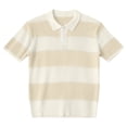 thumbnail image 1 of Kixjoy Short Sleeve Shirts for Men Big and Tall Color Block Knit Top Casual Collared Golf Shirts Basic Fashion Cozy T Shirts, Beige 2XL, 1 of 4