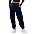 thumbnail image 1 of Kixjoy Straight Leg Sweatpants Women Casual Drawstring Elastic Waisted Sweatpant Warm Winter Low Rise Pant Fashion Athletic Lightweight Pants for Women with Pockets, Navy XXL, 1 of 5