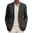 thumbnail image 1 of Kixjoy Suit Jacket for Men Oversized Long Sleeve Button Down Blazer Casual Slim Fit Lightweight Suit Jackets Basic Fall Fashion Mens Sport Coat with Pockets, Black L, 1 of 3