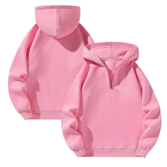 Kixjoy Zip Up Hoodie for Men Fleece Long Sleeve Zipper Sweatshirts Lightweight Casual Hiking Hoodies Essential Big and Tall Sweatshirts with Pockets, Pink XXL