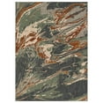 thumbnail image 1 of Kiy 5 x 7.5 Modern Medium Area Rug Swirl Pattern Distressed Doppler Teal - Saltoro Sherpi, 1 of 5