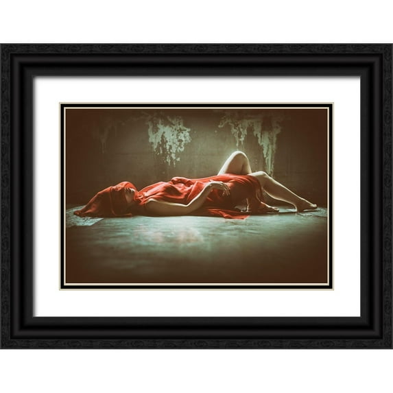 Kiyota, Daisuke 24x17 Black Ornate Wood Framed with Double Matting Museum Art Print Titled - Sensual