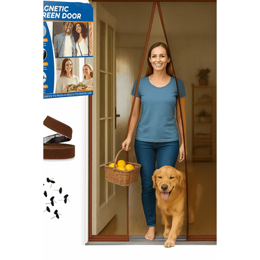 Kiyuycy Magnetic Mesh Screen Door, Heavy - Duty: Hands - free Passage, Kid & Pet - friendly, Bug - proof with Strong Magnets 32in×83in