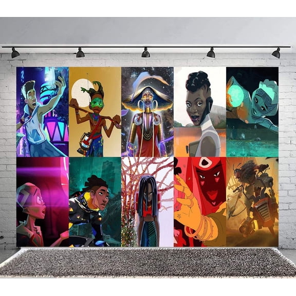 Kizazi Moto Generation Fire Backdrop Banner Party Supplies Poster Movie Theme Background for Photography Birthday Decorations