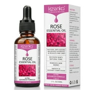Kizenka Rose Essential Oil, Smooth Anti Aging,Aromatherapy Massage Oil to Relieve Muscle Soreness, 1 Pack