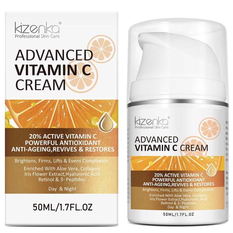 Kizenka Vitamin C Face Cream Reduce Dark Spot, Anti Aging, Deep