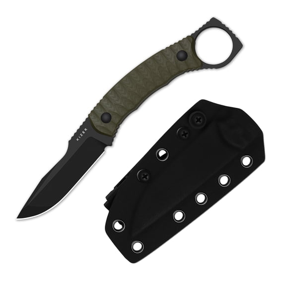 Kizer BILLY BONES Fixed Knife AEB-L Blade G10 Handle With Sheath Camping 1115A1 Big Size