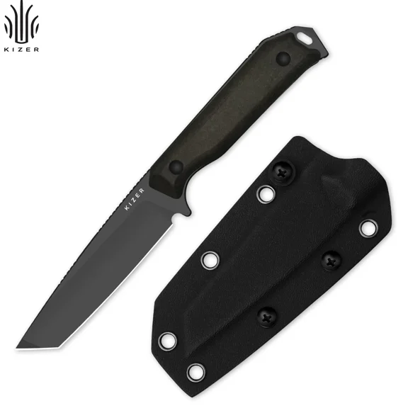 Kizer Begleiter Fix Fixed Knife 3V Blade Richlite Handle With Sheath 1045MT1