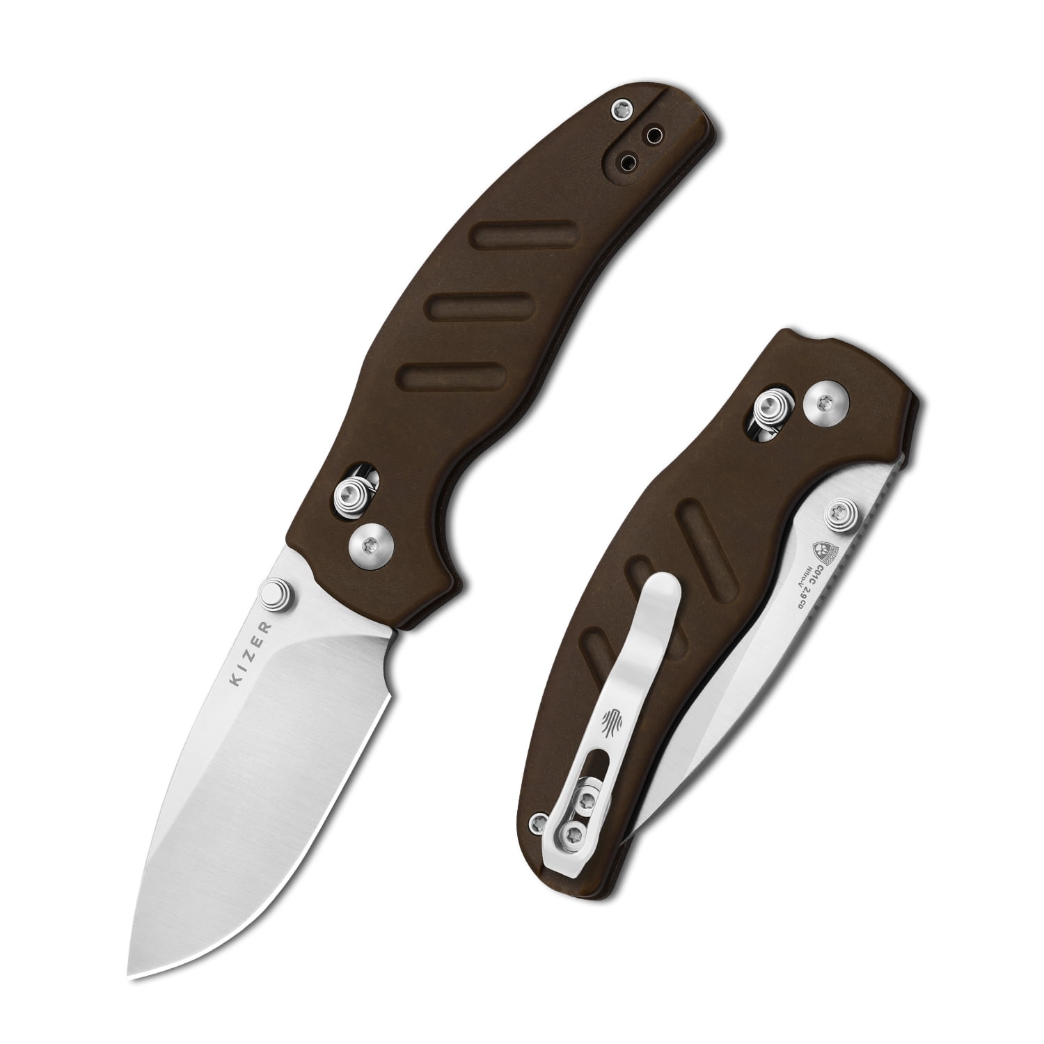 Kizer C01C 2.9 CD Folding Pocket Knife Nitro-V Blade Micarta Handle V3488.29CDA1