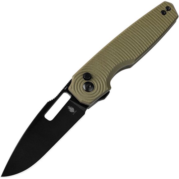 Kizer Cutlery Dogfish Button Lock OD G10