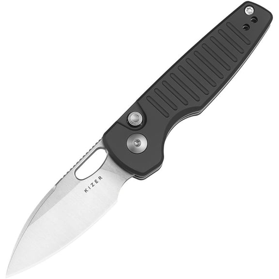 Kizer Cutlery Parakeet Button Lock BlkAL aluminum
