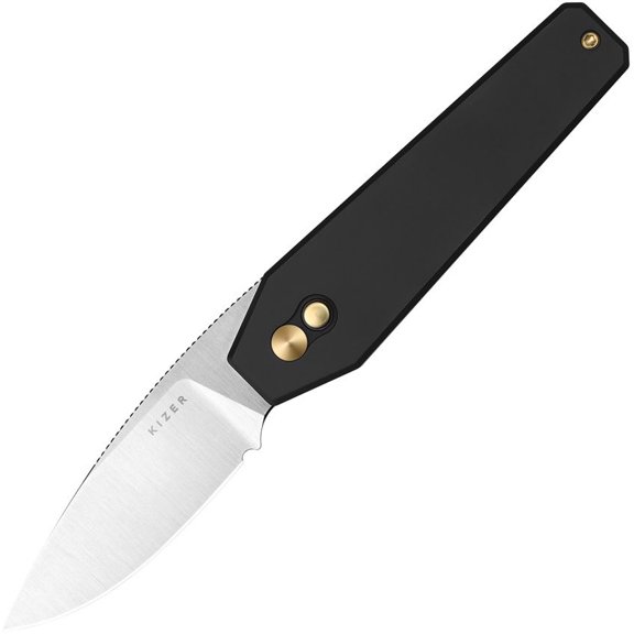 Kizer Cutlery Tomb Button Lock Black aluminum