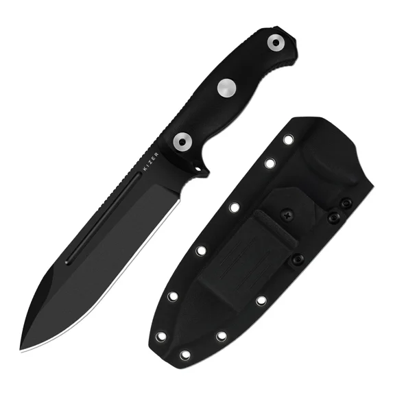 Kizer Drop Bear Fix 7 Fixed Knife 1095 Blade G10 Handle Survival Big Size 1103A2 With Sheath 1103A2