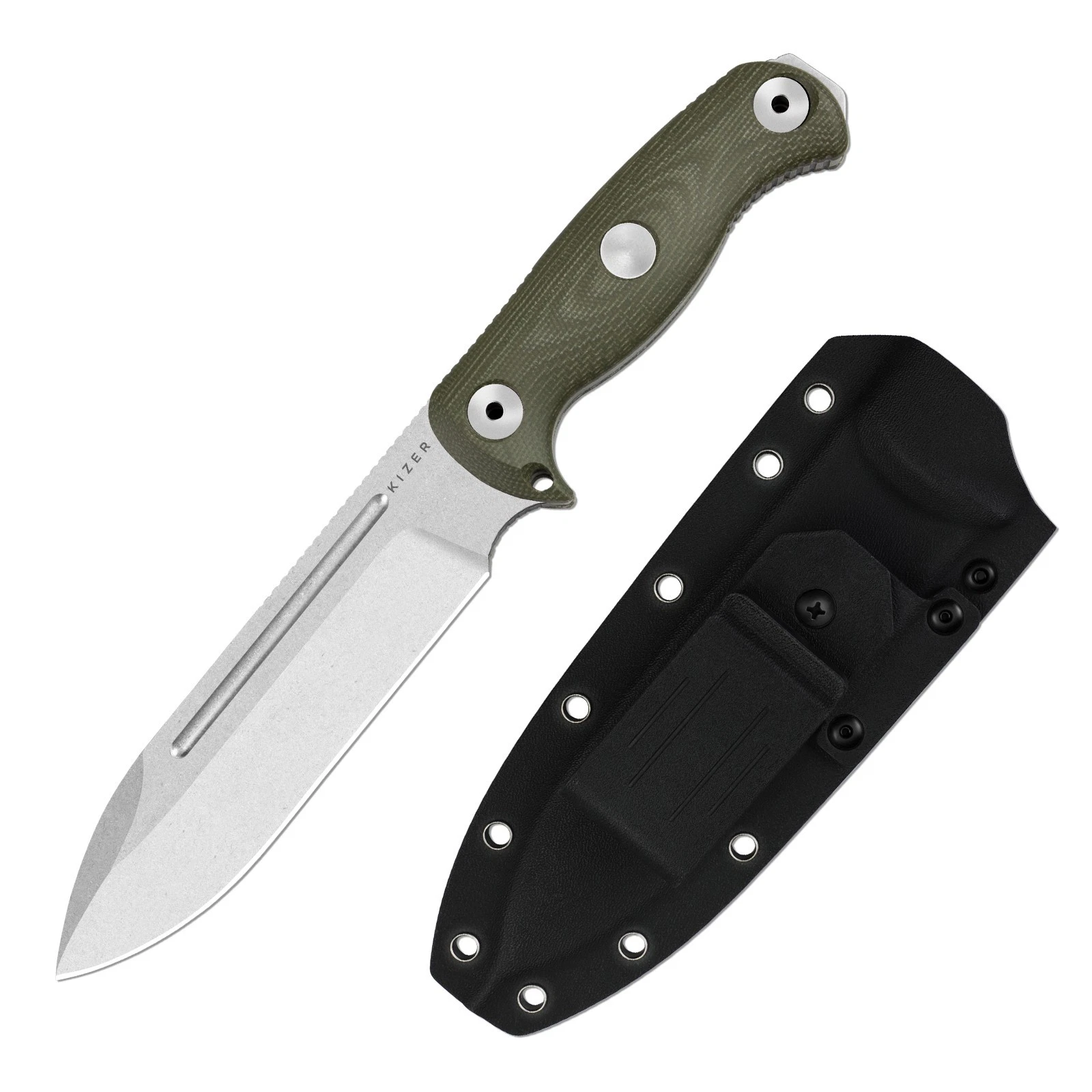 Kizer Drop Bear Fix 7 Fixed Knife AEB-L Blade Micarta Handle
