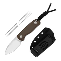Kizer Drop Bear Fix Drop Point Fixed Knife 14C28N Blade Micarta Handle With Sheath 1094A2