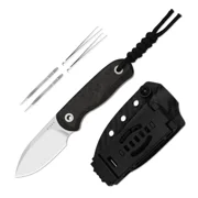 Kizer Drop Bear Fix Drop Point Fixed Knife M390 Blade Carbon Fiber Handle With Sheath 1094A3