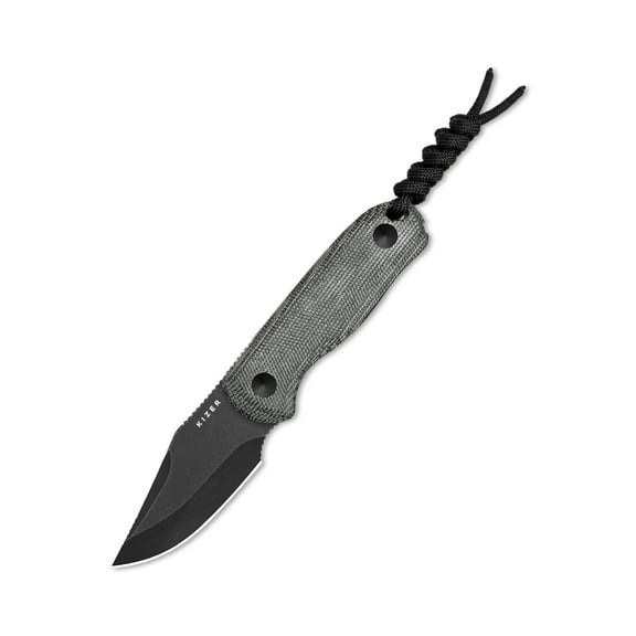 Kizer Fixed Blade Knife Drop Bear, 14C28N Steel Burlap Micarta Handle Pocket Tactical Knives, 1092A1