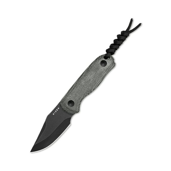 Kizer Fixed Blade Knife Drop Bear, 14C28N Steel Burlap Micarta Handle Pocket Tactical Knives, 1092A1