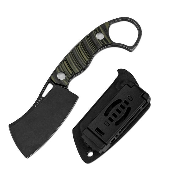 Kizer Fixed Blade Knife Little Rhino, D2 Steel G10 Handle Pocket Tactical Knives, 1065A3