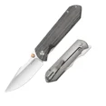 thumbnail image 1 of Kizer Harpoon Fold Folding Pocket Knife Elmax Blade Titanium & Micarta Handle Ki4784A2, 1 of 7