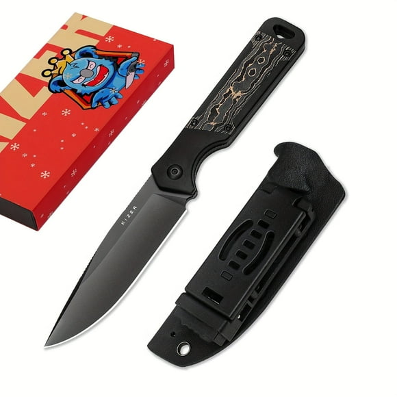 Kizer Mini Militaw Aluminium & Fat Carbon Handle S35VN Steel Pocket Tactical Knives 1067A1