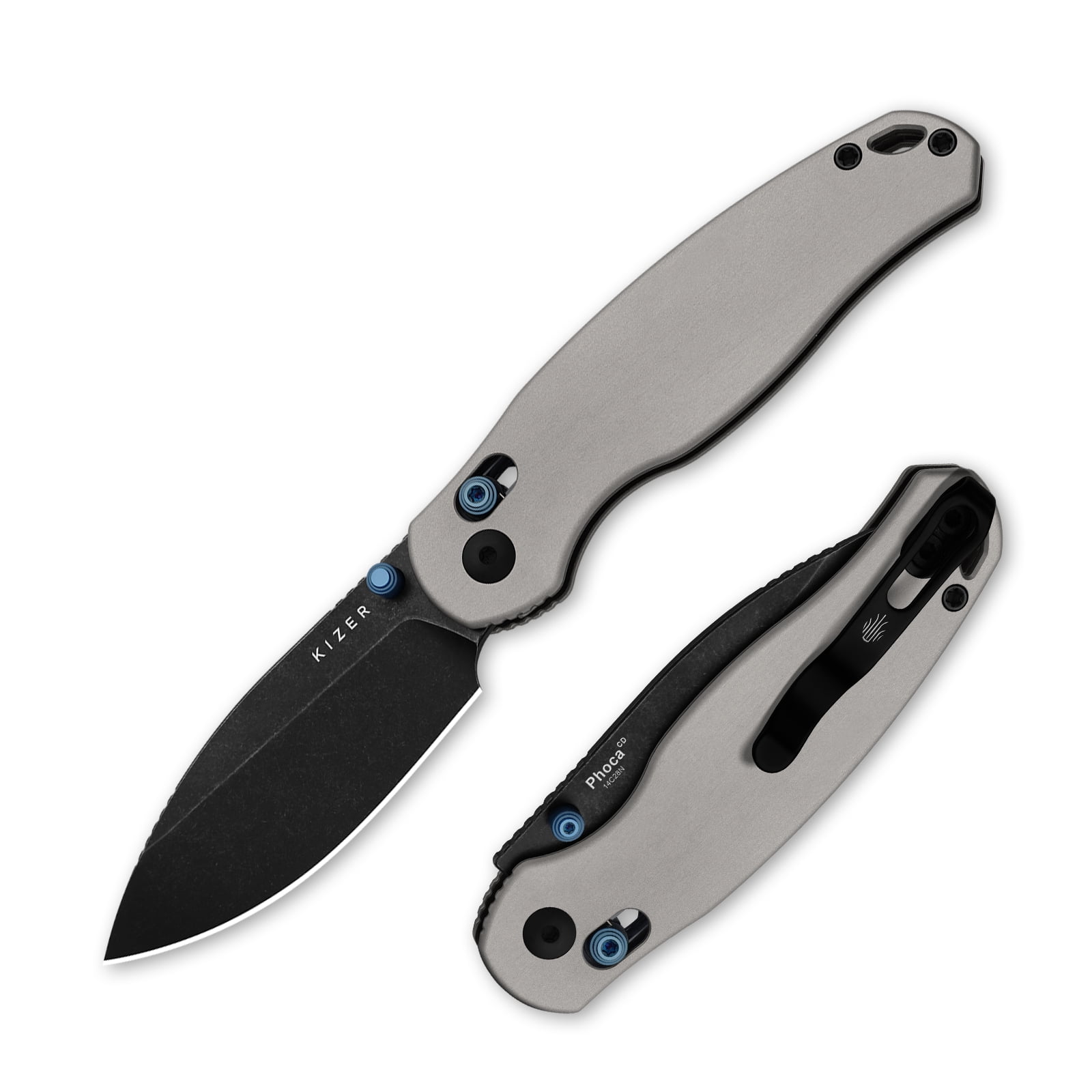 Kizer Phoca CD EDC Folding Pocket Knife 14C28N Blade Aluminum Handle V3781CDA2