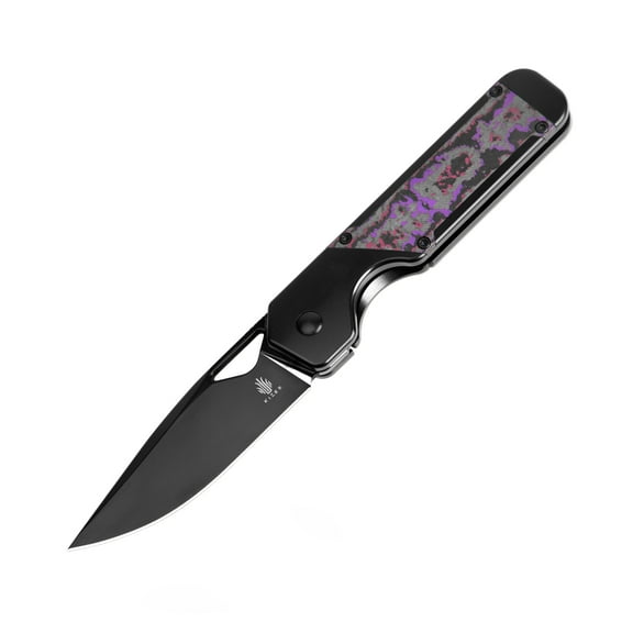 Kizer Pocket Folding Knife Militaw, S45VN Steel Titanium+Fatcarbon Handle Pocket Knife, Ki3634A2