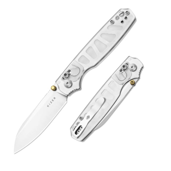 Kizer Pokiman CS EDC Folding Pocket Knife AEB-L Blade Acrylic Handle V3789A5