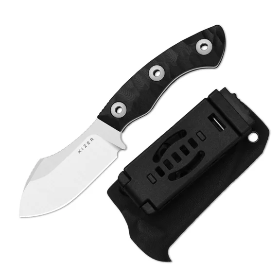Kizer Rook Fixed Knife AEB-L Blade G10 Handle With Sheath Camping 1090A3