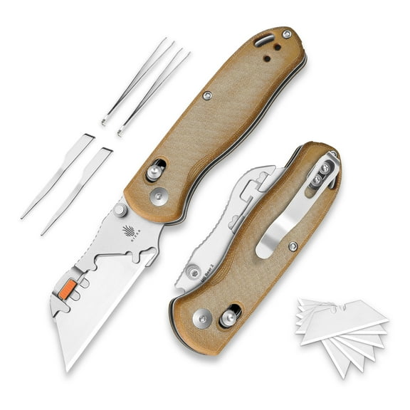 Kizer Uti BEAR 2 Utility EDC Folding Pocket Knife Micarta Handle V3619JA7
