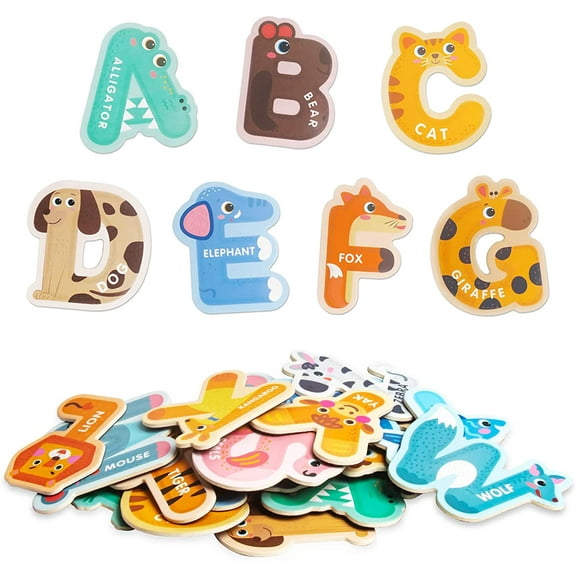 Kizh Magnetic Letters Alphabet Fridge Magnets  ABC Spelling GameUppercase Preschool Learning for 3 4 5 Years