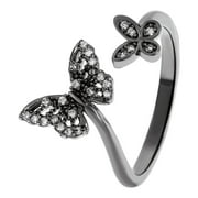 Kizly Rings，Butterfly Ring Personality Full Diamond Butterfly Geometric Metal Open Ring Jewelry,Mother Day Gifts,Women Gifts，Clearance