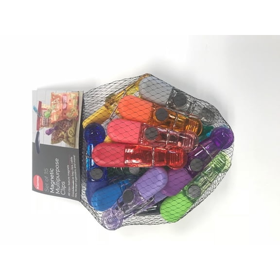 Kizmos Set of 15 Translucent Clips in Assorted Colors