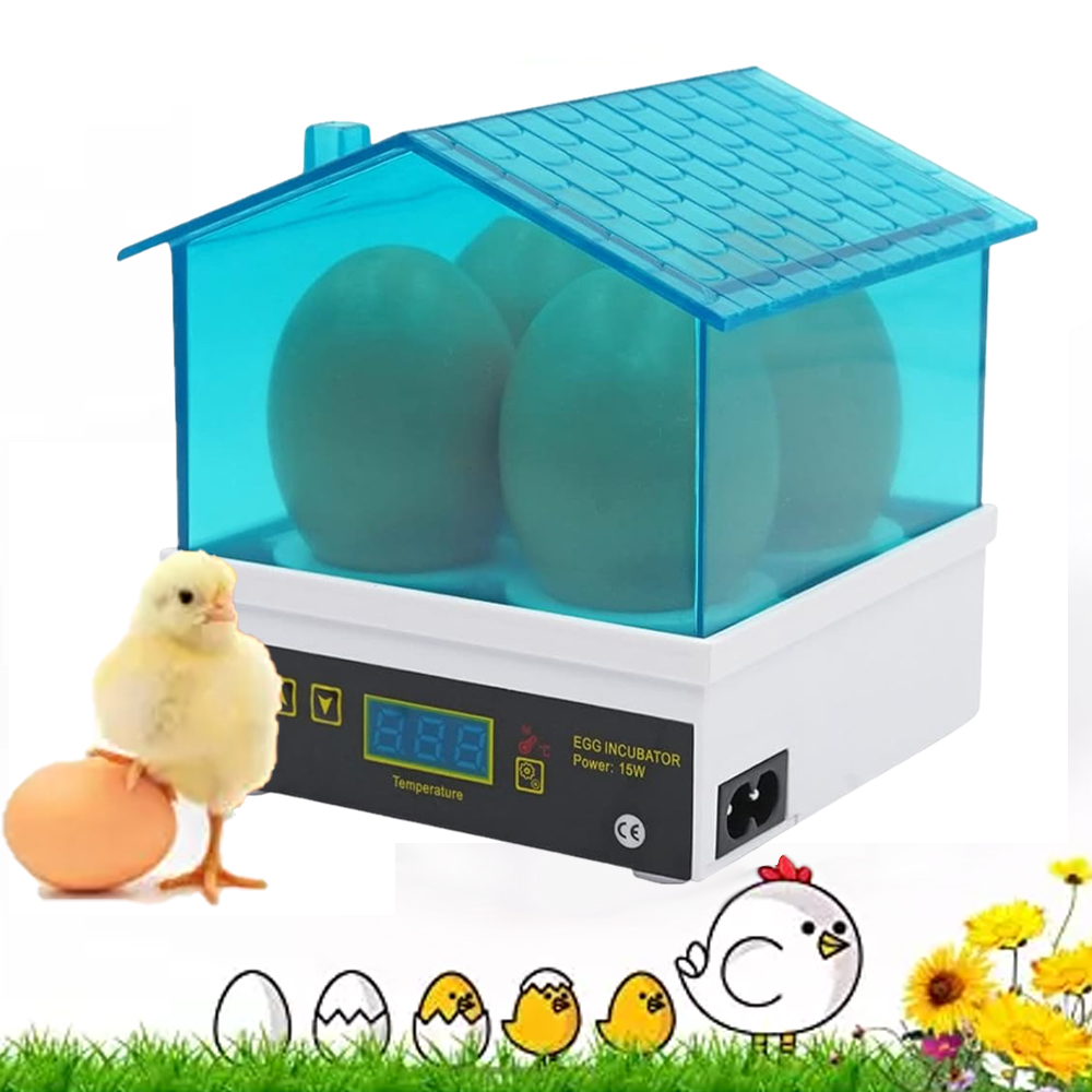 Kizocay 4 Eggs Incubator, Automatic Humidity Control Hatching Chicken