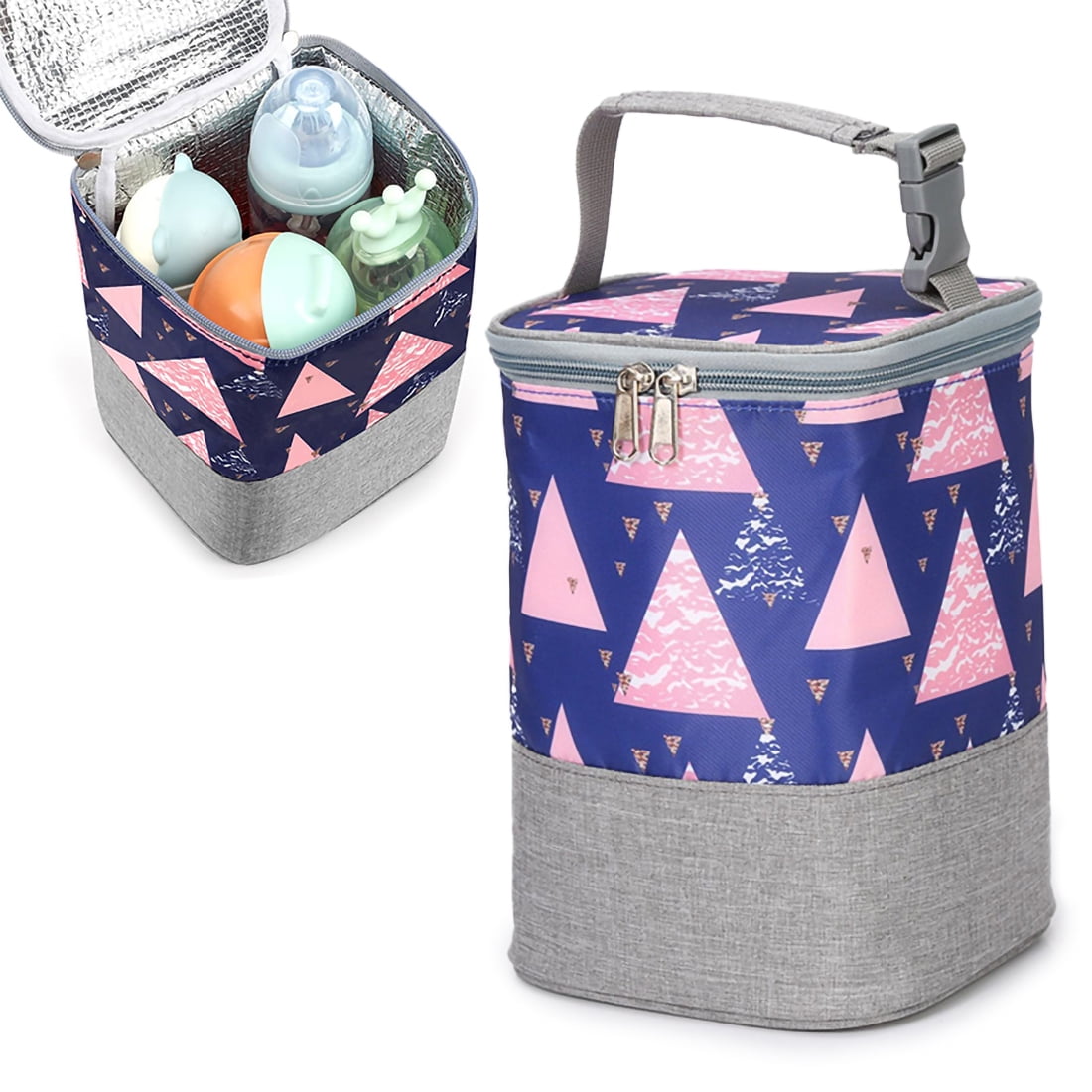 Kizocay Baby Bottle Cooler Tote Bags, Insulated Breastmilk Cooler Bag