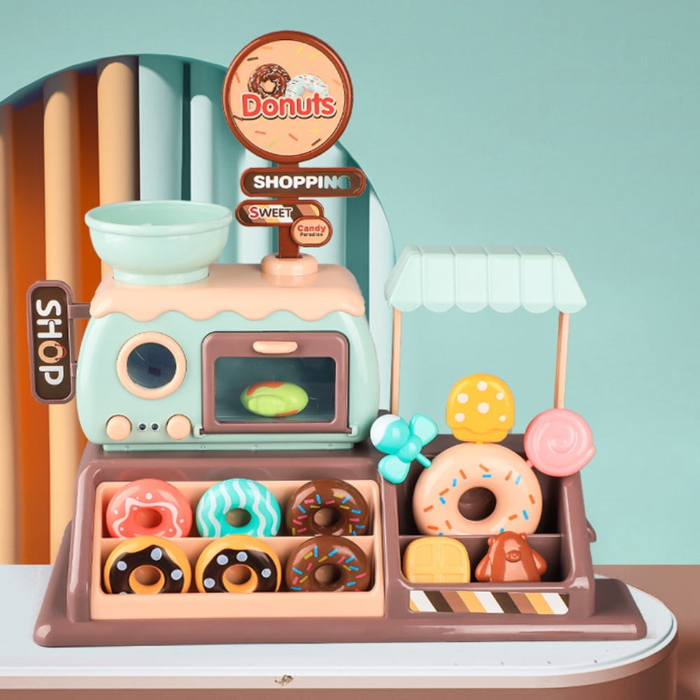 Kizocay Pretend Play Toy Donut Shop for Boys and Girls with Donut Maker Machine Fake Donut Candy with a Oven