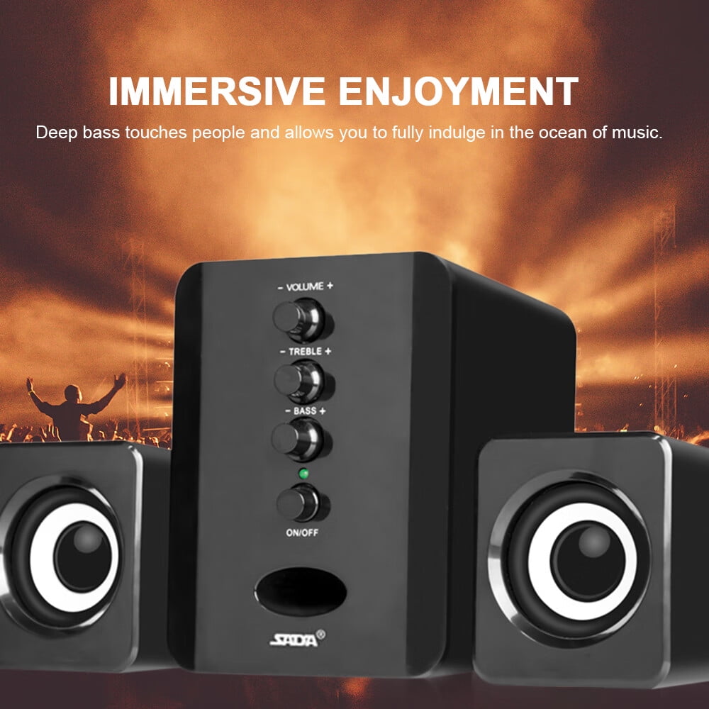 Kizocay Wired Computer Speakers with Subwoofer, Immersive Sound ...