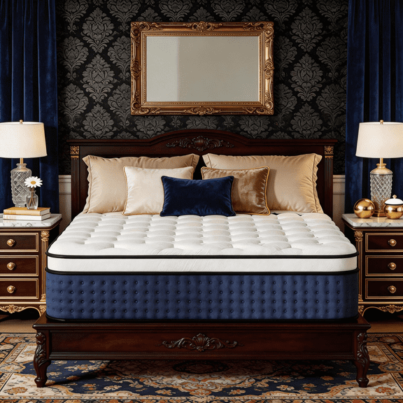 Kizreo Firm Full Size Mattress 12 inch Hybrid Mattress in a Box for Back Pain Relief and Cooling Sleep with Gel Foam Fiberglass Free Cover, CertiPUR-US Certified