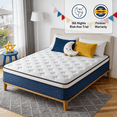 thumbnail image 1 of Kizreo 12 inch King Extra Firm Cooling Gel Memory Foam Hybrid Mattress, 1 of 5