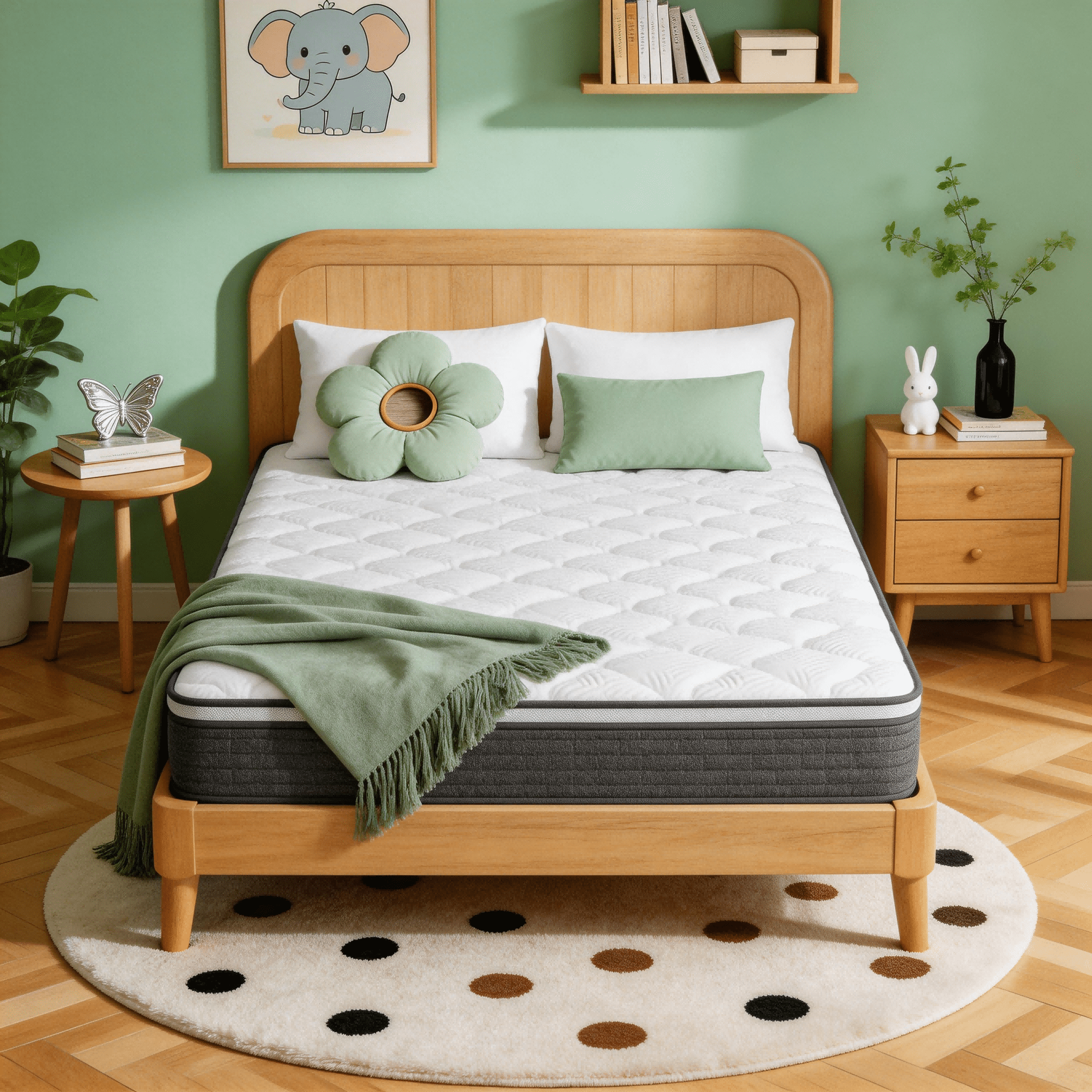Ikea MORGEDAL Full Size Foam Mattress, medium firm, dark gray