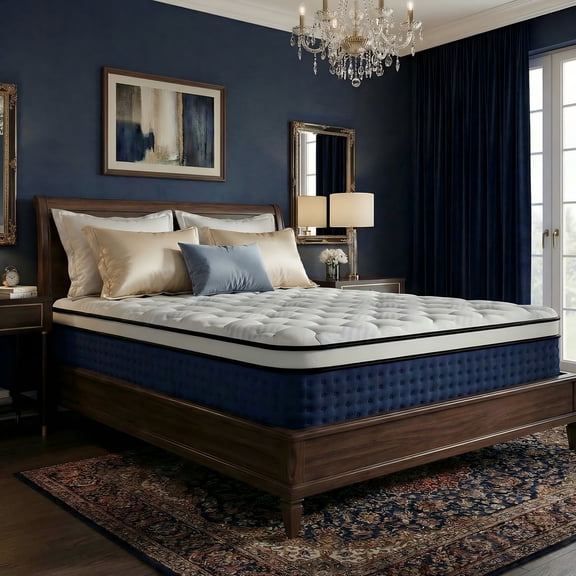 Kizreo Firm Queen Size Mattress 14 inch Hybrid Mattress in a Box for Back Pain Relief and Cooling Sleep with Gel Foam Fiberglass Free Cover, CertiPUR-US Certified