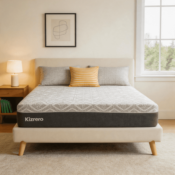 Kizreo Extra Firm Foam Mattress 8 Inch Full, Cooling Gel Memory Foam, Back Pain Relief, Motion Isolation, CertiPUR-US Certified Foam, 365-Night Trial